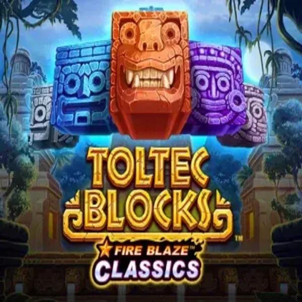 Fire Blaze: Toltec Blocks online game logo by Rarestone Gaming on rollettocasinoo.at